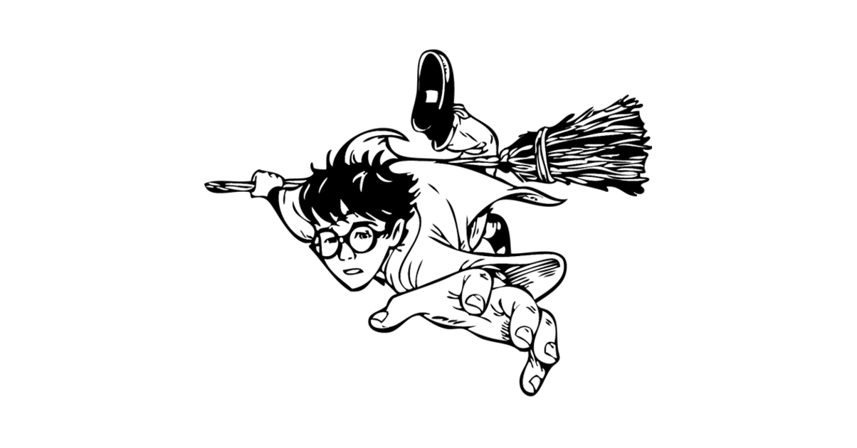 Stickers Harry Potter balai volant - Personnages - Destock-Stickers